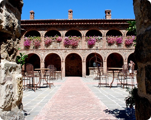 castle courtyard entrance