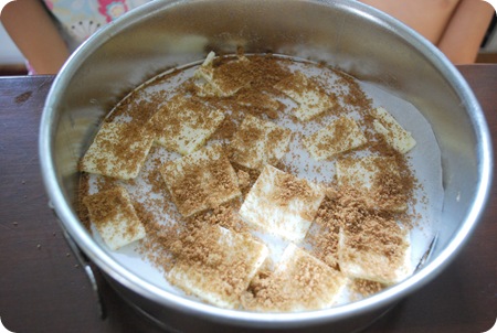 layer butter and brown sugar mix
