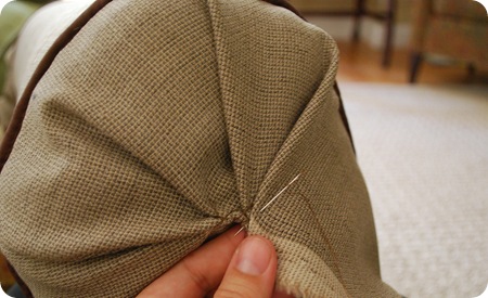 fold and handstitch end