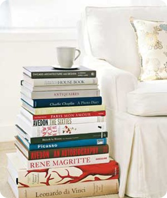 real simple stack of books