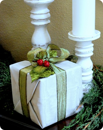 fabric wrapped present