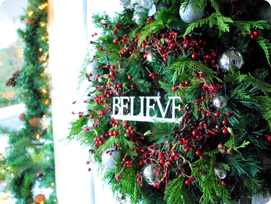 believe christmas wreath
