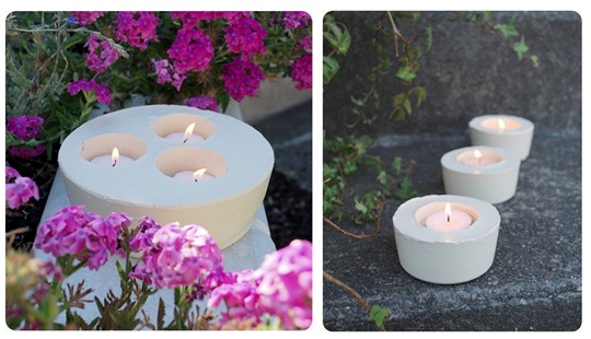 cement candleholders