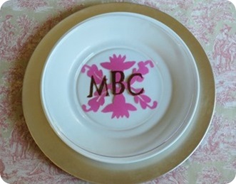 monogrammed plates