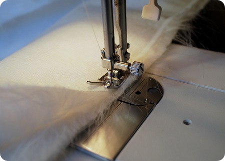 sew strips of fur