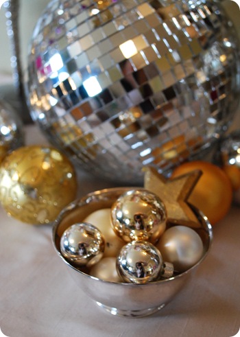 silver bowl with disco ball