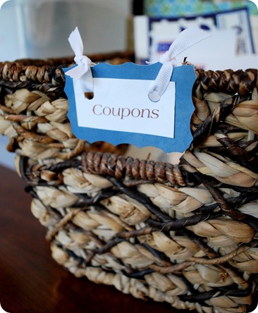 basket for coupons