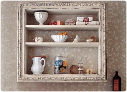 country living display shelves