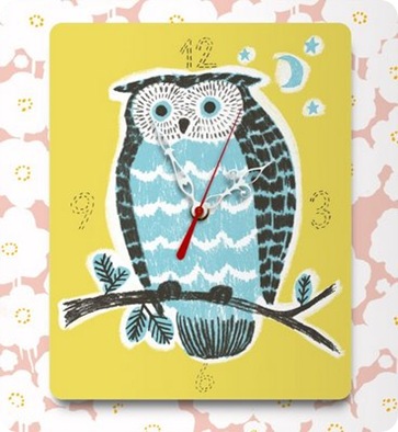 decoylab owl clock