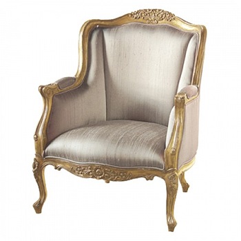 gold gilt silk chair notonhighstreet