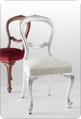 tara dennis silver leaf chair