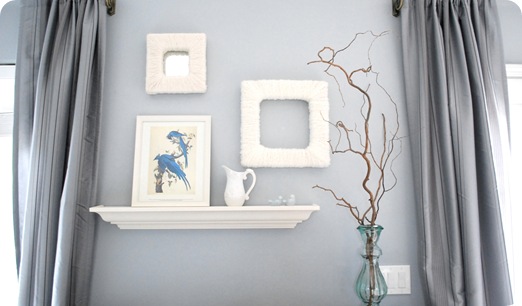 yarn wrapped frames with branches