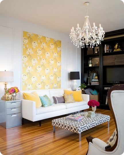 apartment therapy yellow wallpaper