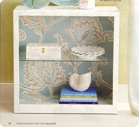 bhg wallpaper lined bookcase