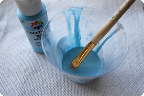 craft paint and glue