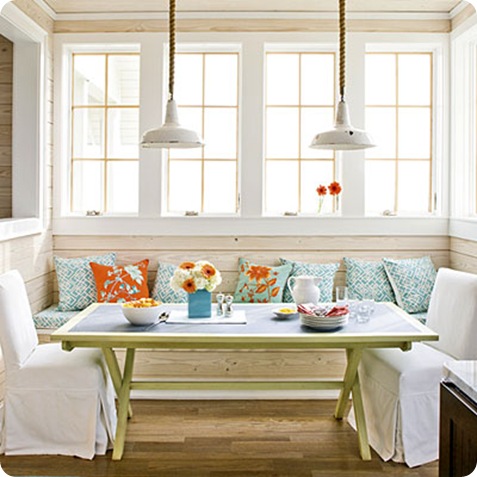 southern living orange and blue