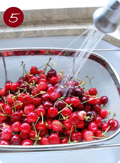 rinsing cherries in sink 5