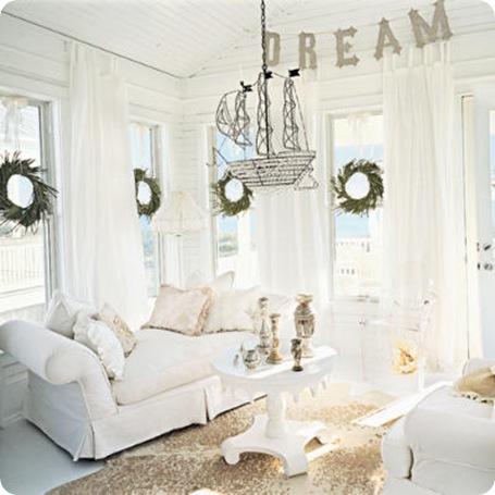 coastal living all white room christmas