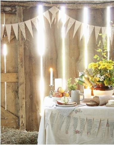 banner and rustic table nonpareil