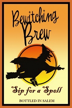 bewitching brew beer label