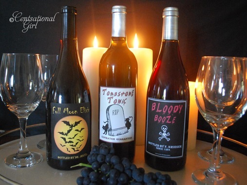 cg halloween wine labels