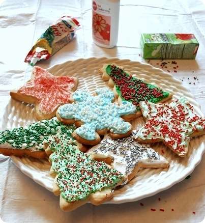 christmas cookies on platter