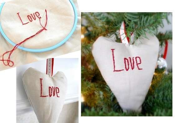 love stitched ornament
