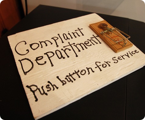 complaint department
