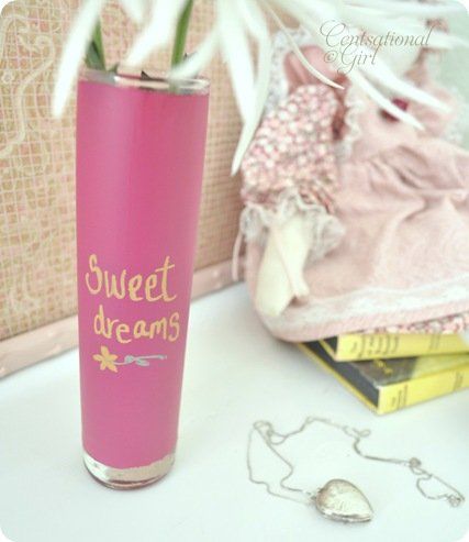 cg sweet dreams pink chalkboard vase