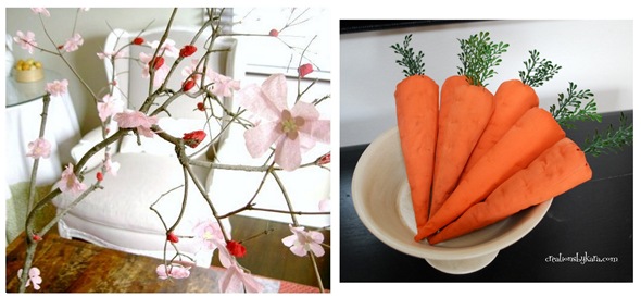 cherry blossoms and carrots