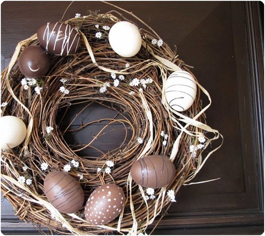 chocolate egg wreath