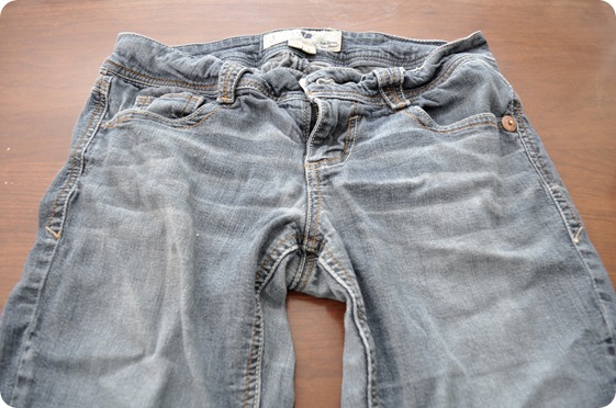 faded capri jeans before