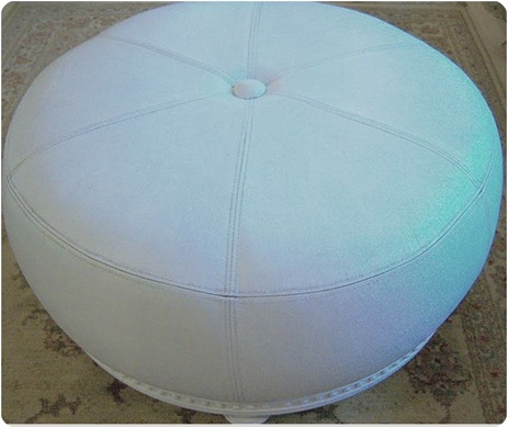 painted leather ottoman 2