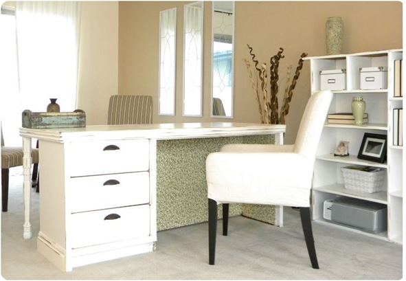 dresser turned desk thrifty and chic