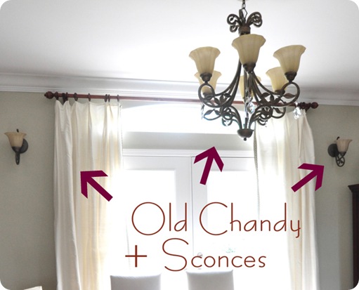 old chandy and sconces