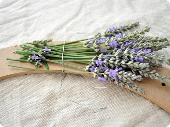 lavender wreath step 1