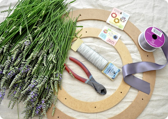 lavender wreath supplies