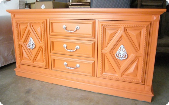 orange dresser