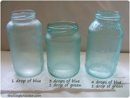 painted blue jars single nester