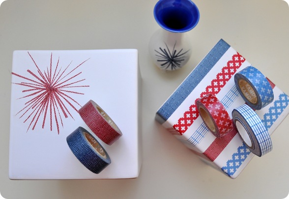red blue washi tape