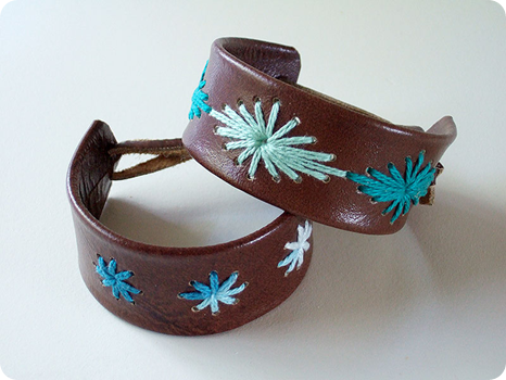 stitched leather bracelet craftynest