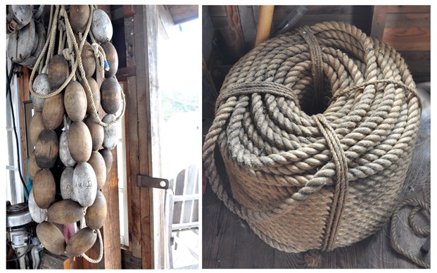 wood buoy and rope