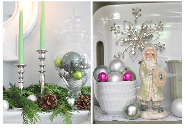 candlesticks and ornaments