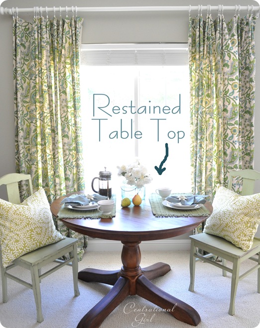 centsational girl restained pedestal table