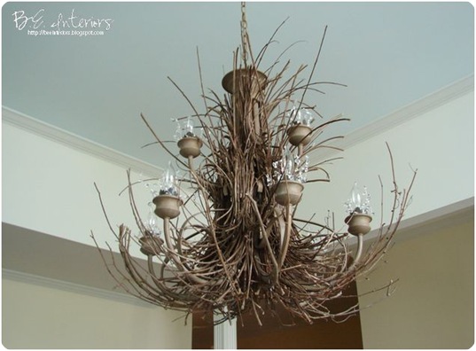 twig chandelier bee interiors blogspot