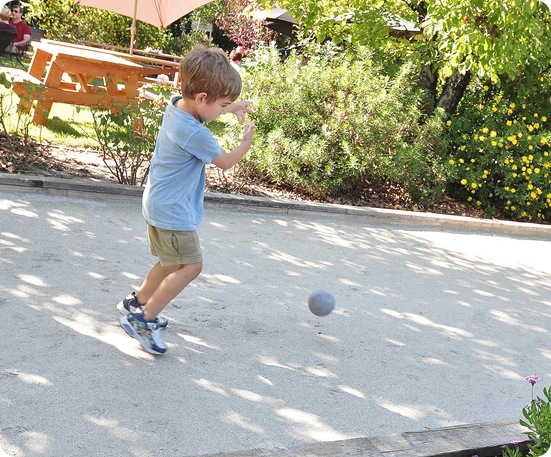 boy and bocce