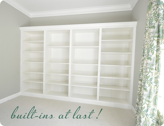 built in billy bookcases after text