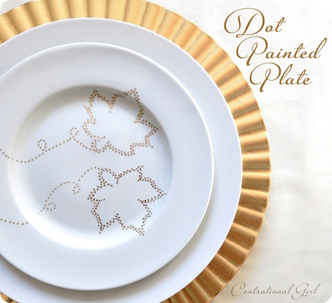 gold dot painted plate cg