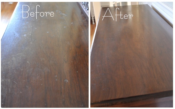 restor a finish top before and after