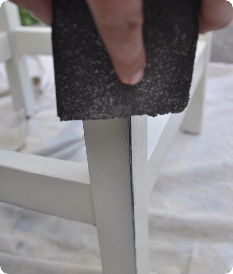 distress with sanding wedge